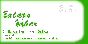 balazs haber business card